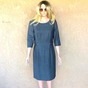 Hugo Boss Dewona Wool Midi Dress